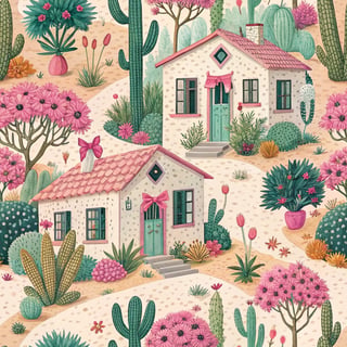 Bright Pastel Ranch Houses
