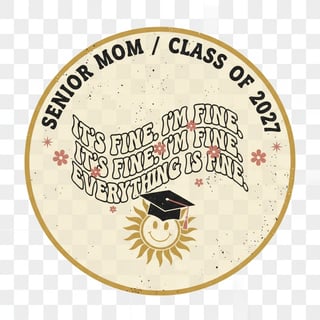 Senior Mom Retro Graduation Chest Print
