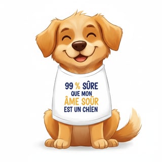 Cute Cartoon Dog T-Shirt Design