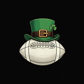 Vintage Football with Leprechaun Hat
