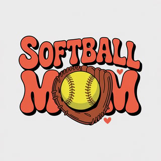 Softball Mom Retro Design