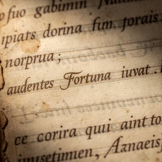 Ancient Manuscript of Aeneid Quote