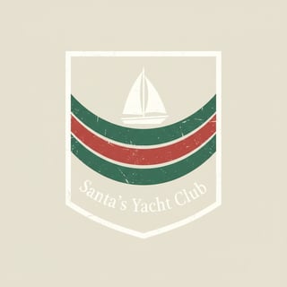 Minimalist Santa's Yacht Club Badge