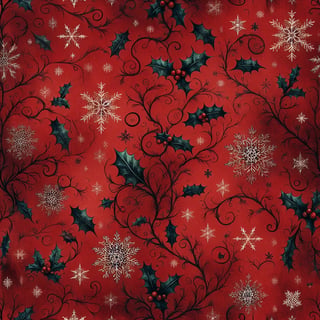 Gothic Christmas Seamless Pattern