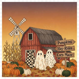 Rustic Halloween Farm Clipart