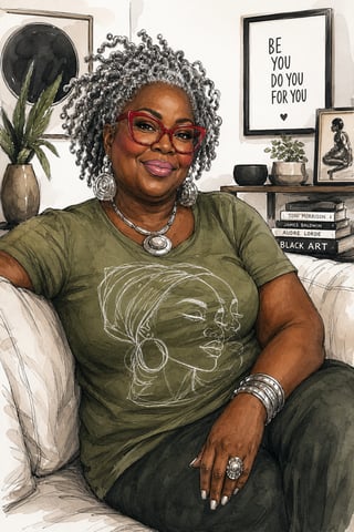 Elegant Older Black Woman Portrait