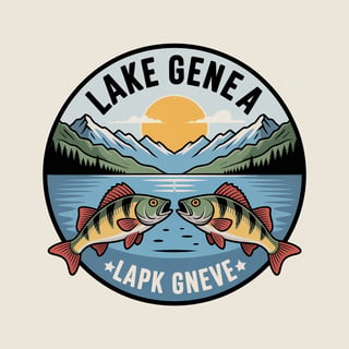 Lake Geneva Cartoon Badge