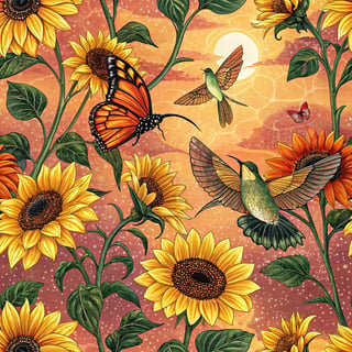 3D Sunflower Tile Sheet