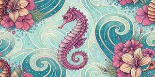 Vibrant Baby Seahorse in Ocean Currents