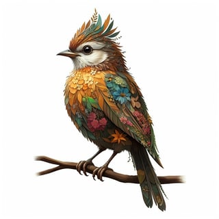 Floral Patterned Bird Art