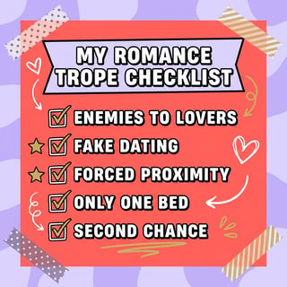 Romance Tropes Checklist Template