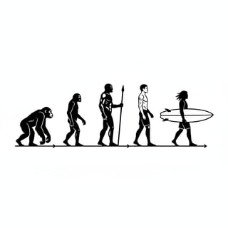 Minimalist Evolution Progression Chart