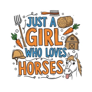 Horse Lover Doodle T-Shirt Design