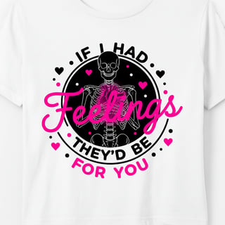 Skeleton Holding Hot Pink Heart Emblem