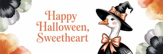 Coquette Halloween Goose Clipart