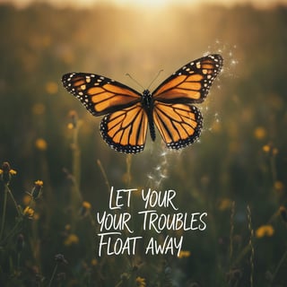 Butterfly with Inspirational Quote