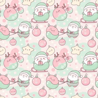 Chibi Santa Holiday Wrapping Paper