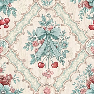 Vintage Coquette Damask Wallpaper