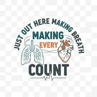 Respiratory Therapy Typography PNG