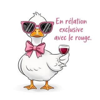 Cartoon Duck with Pink Sunglasses