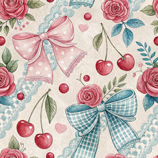 Shabby Chic Coquette Seamless Pattern