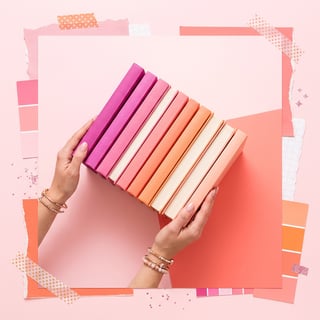 Bright Pink Coral Flatlay Aesthetic