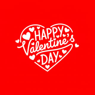 Heart-Shaped Valentine's Day Text Design