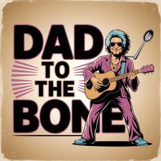 Dad to the Bone Hippie Clipart