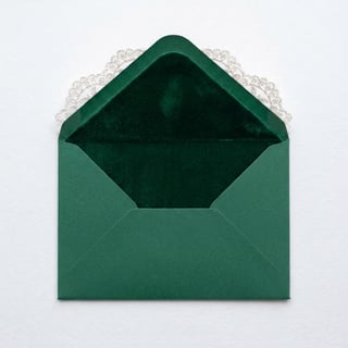 Emerald Green Lace Envelope
