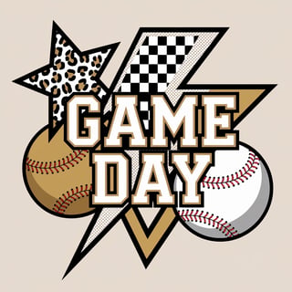 Game Day Lightning Bolt Design