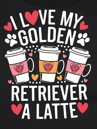 Colorful Coffee Cups with Love Design