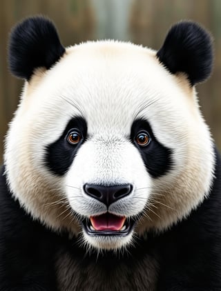 Happy Panda Face Image