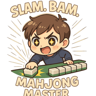 Chibi Mahjong Player T-Shirt Design