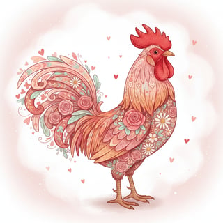 Valentine's Day Decorative Rooster