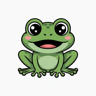 Cute Animated Frog Illustration