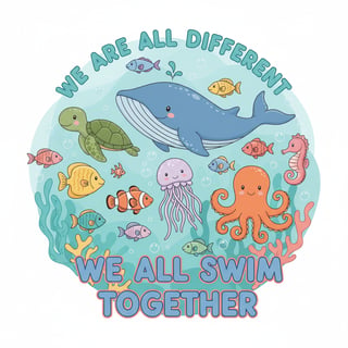 Kind Ocean Animals Classroom Graphic