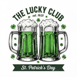 Vintage St. Patrick's Day Beer Illustration