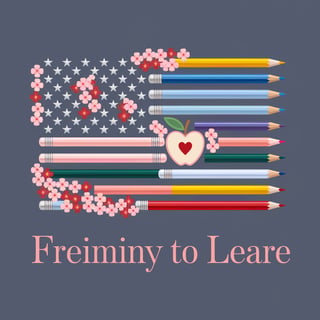 American Flag T-Shirt Design with Floral Tools