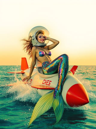 Vintage Florida Pinup Mermaid