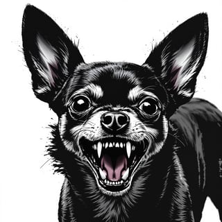Intense Chihuahua Digital Illustration