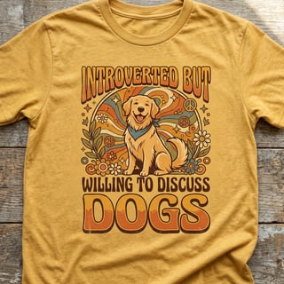 Retro 70s Introverted Dog T-Shirt