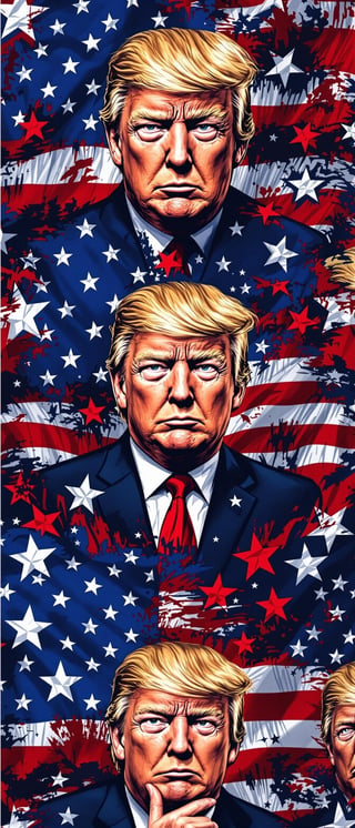 Vibrant Trump USA Flag Blanket Design