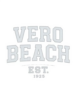 Vero Beach Vintage Collegiate Text Design
