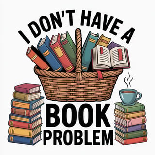 Cozy Basket of Colorful Books Illustration