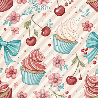 Coquette Cherry Dessert Pattern
