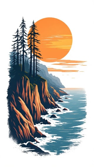 California Coastal T-Shirt Design