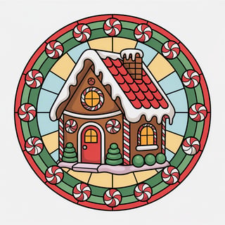 Stained Glass Gingerbread House