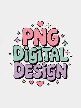 Kawaii Pastel Digital Badge Design