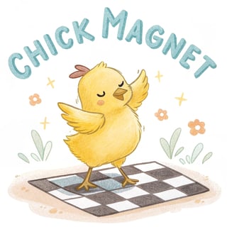 Cartoon Baby Chick Dab Watercolor Art
