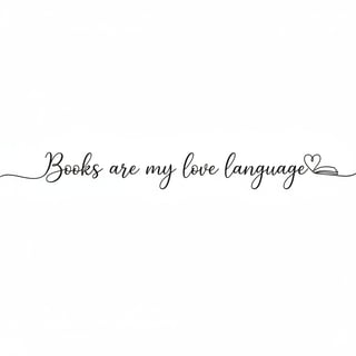 Continuous Handwritten Script with Book Heart
